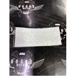 ABİ ÇOK İYİ YA STİCKER BEYAZ