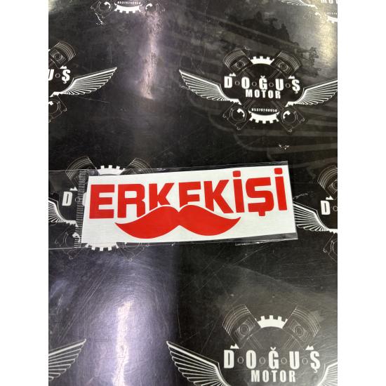ERKEK İŞİ STİCKER BIYIKLI KIRMIZI