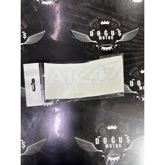 AK 47 STİCKER BEYAZ 