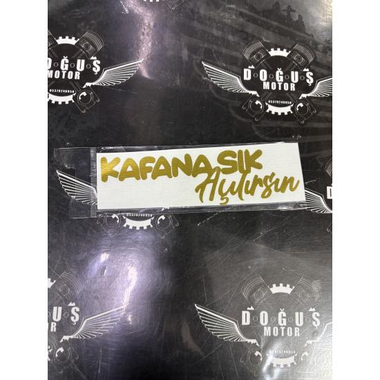 KAFANA SIK AÇILIRSIN STİCKER SARI