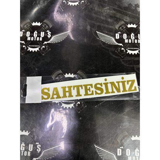 SAHTESİNİZ STİCKER SARI