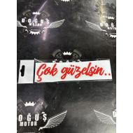 ÇOK GÜZELSİN STİCKER KIRMIZI