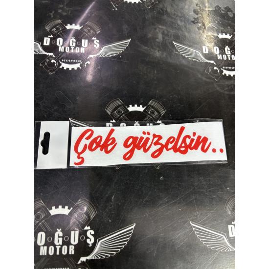ÇOK GÜZELSİN STİCKER KIRMIZI