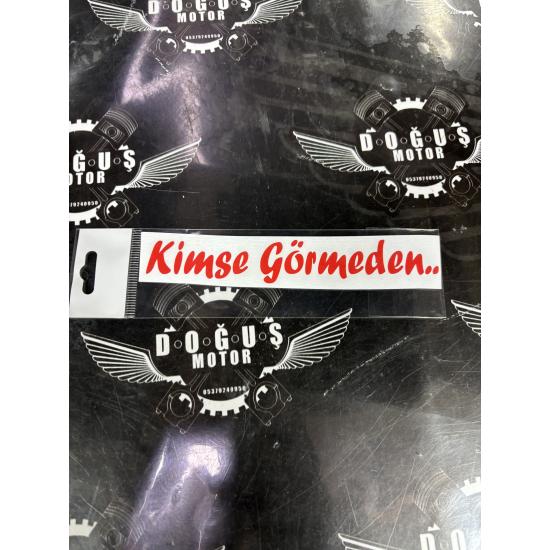 KİMSE GÖRMEDEN STİCKER KIRMIZI 