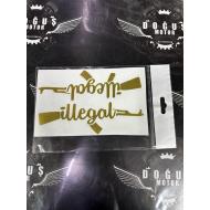 İLLEGAL STİCKER 2 Lİ SARI