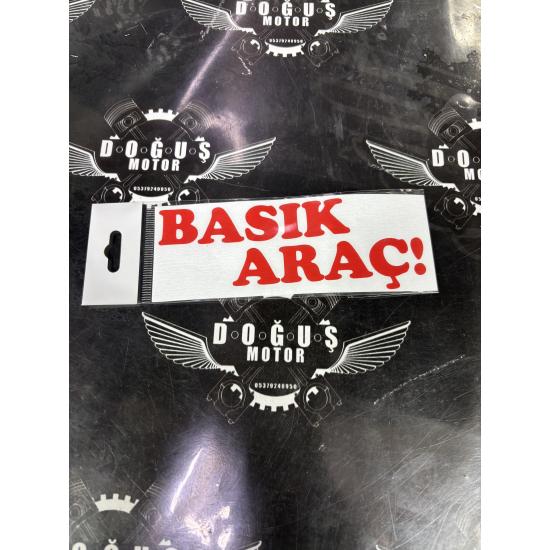 BASIK ARAÇ STİCKER KIRMIZI