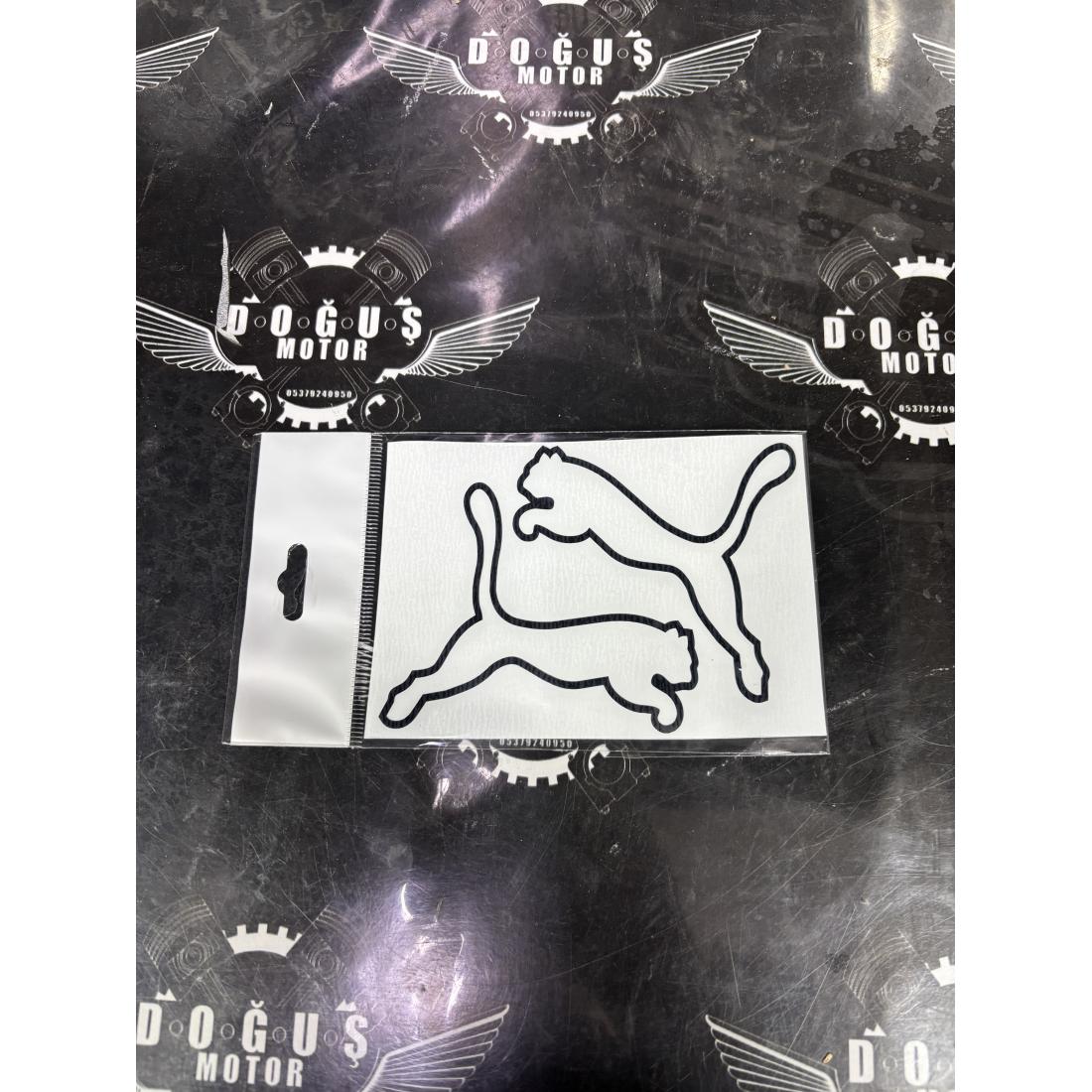 Doğuş Motor Puma Sticker Siyah | Motor Sticker & Aksesuar