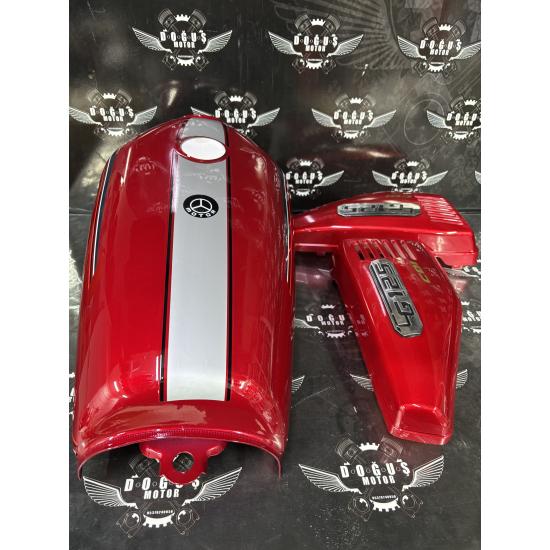 KIRMIZI ŞERİTLİ DEPO SETİ YAN KAPAKLI