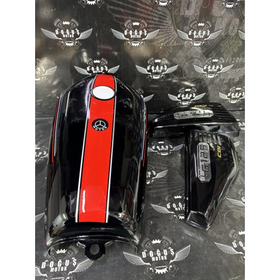 SİYAH ŞERİTLİ DEPO SETİ YAN KAPAKLI