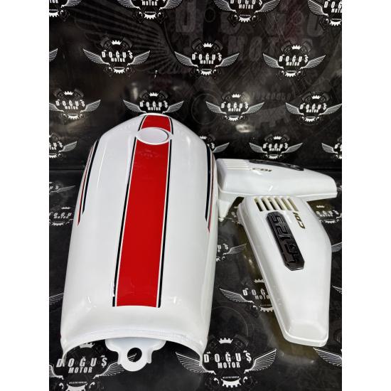 BEYAZ ŞERİTLİ DEPO SETİ YAN KAPAKLI