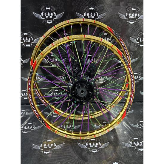 17 - 19 SARI RİDEİT SİYAH GÖBEKLİ BUKALEMUN TELLİ DİZİLİ JANT DİSK MODEL