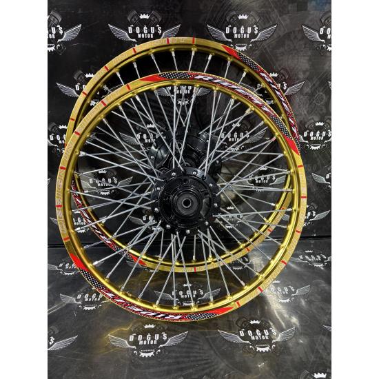 17 - 19 SARI RİDEİT SİYAH GÖBEKLİ DİZİLİ JANT DİSK MODEL