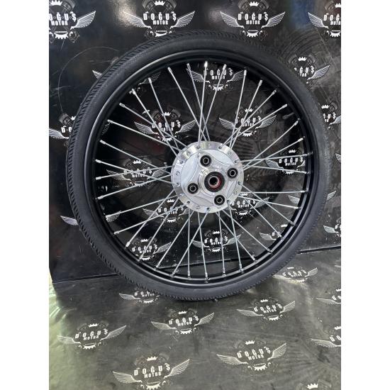 24 DEMİR SİYAH ÇEMBER ARKA JANT LASTİKLİ