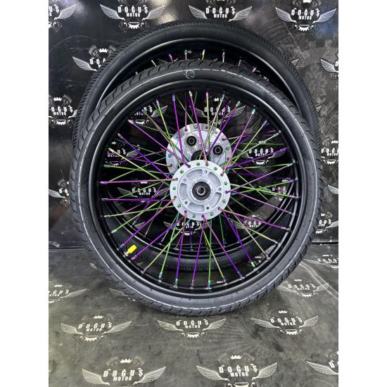 17 - 24 DEMİR SİYAH ÇEMBER BUKALEMUN TEL ÖN ARKA JANT ÖN DİSK MODEL LASTİKLİ