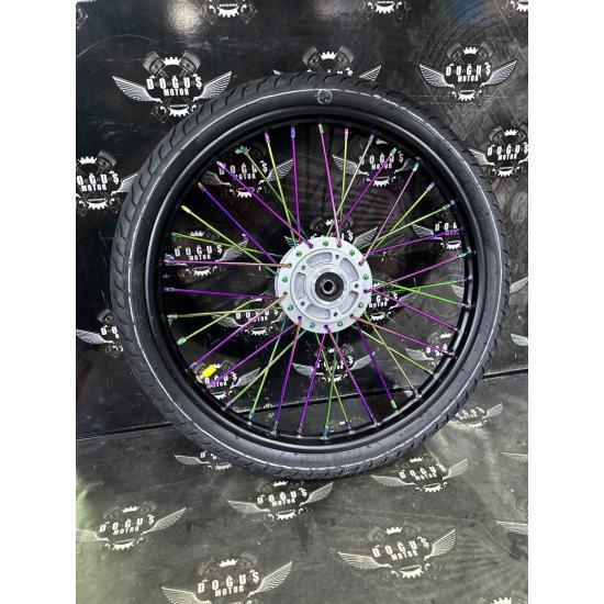 17 DEMİR SİYAH ÇEMBER BUKALEMUN TEL ÖN JANT DİSK MODEL  LASTİKLİ