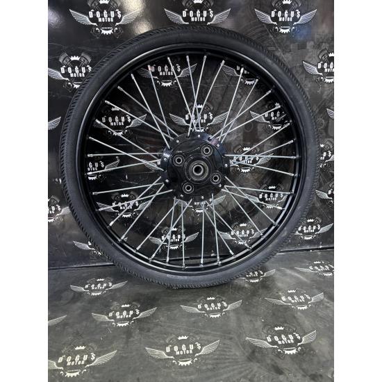 24 DEMİR SİYAH ÇEMBER SİYAH GÖBEK  ARKA JANT LASTİKLİ