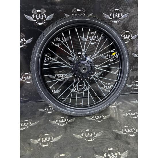 17 DEMİR SİYAH ÇEMBER SİYAH GÖBEK ÖN JANT DİSK MODEL  LASTİKLİ